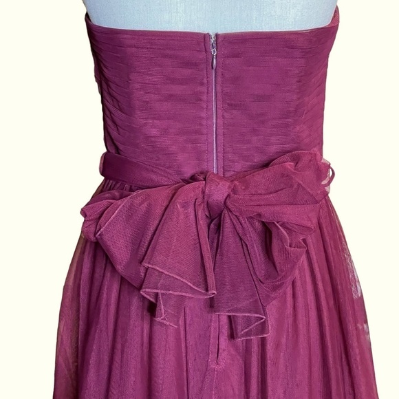 Birdy Grey Grace Convertible Chiffon Cabernet Maxi Dress Size M Bridesmaid HOCO - Picture 5 of 15